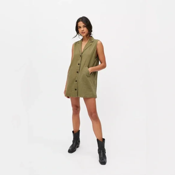 Urban Outfitters, Army Green, Shirt dress size XS - Picture 1 of 7